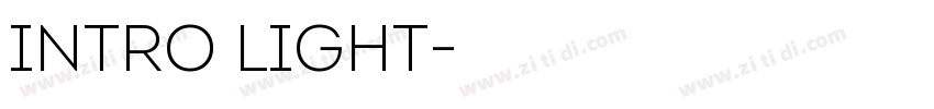 Intro Light字体转换